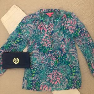 Lilly Pulitzer Elsa Top In Full Bloom